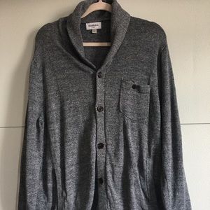 Men’s Large Grey Sweater Button Down Top